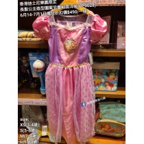 (瘋狂) 香港迪士尼樂園限定 長髮公主 造型圖案兒童緞面洋裝 (BP0028)